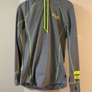 Victoria’s Secret PINK Neon Trim Pullover Running Hoodie, Size Small